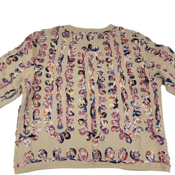 Multiples Women’s Linen Blend Multi-Color Cardigan Jacket – Size Medium - Picture 16 of 16
